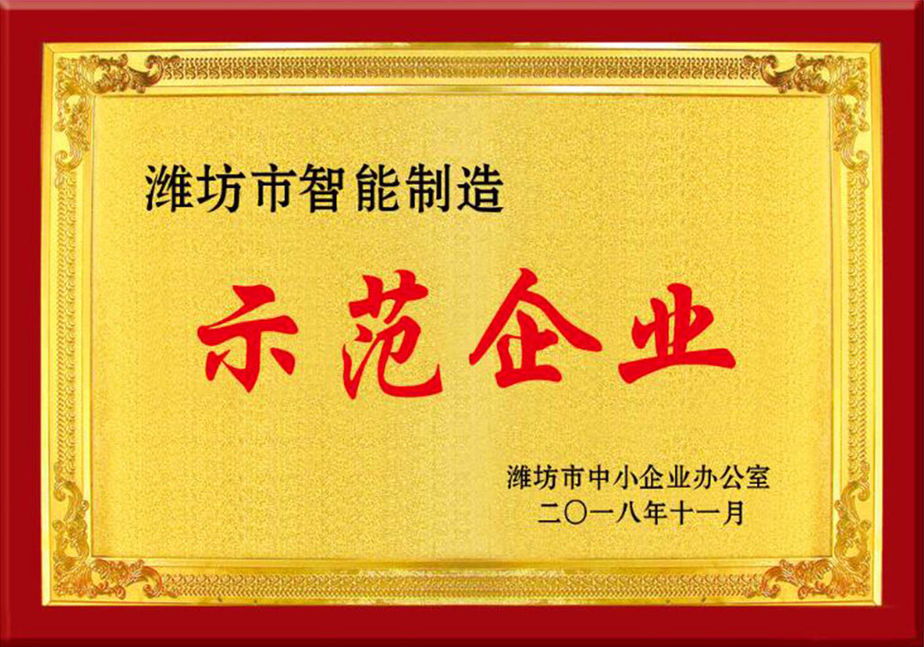 濰(wei)坊市智能制造示(shì)範企業